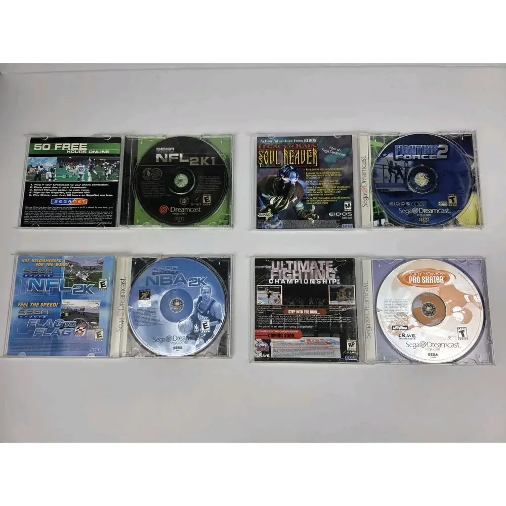 Sega Dreamcast Console HKT-3020 BUNDLE (Includes Controller & Cables + 4 Games)